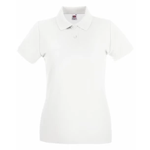 Ženska polo majica Fruit Of The Loom Premium - Bela