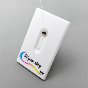 Ogledalo z zobno nitko Looky - Belo