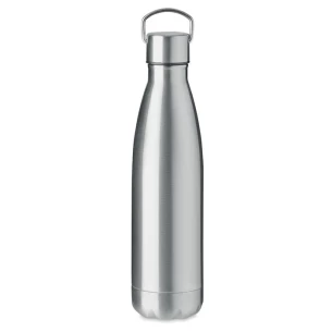 Steklenica z dvojno steno 500ml - MATIS - mat srebrna
