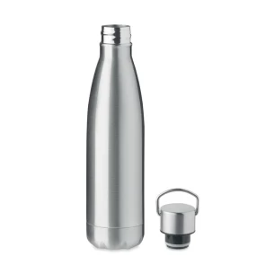 Steklenica z dvojno steno 500ml - MATIS - mat srebrna