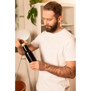 Vakuumska steklenica 400ml Lome - Črna