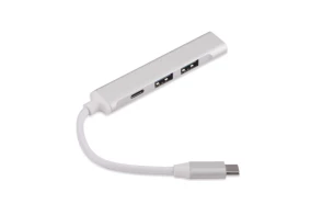 USB HUB razdelilnik - ROSKO - srebrn