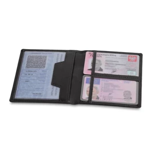 Klasični etui za dokumente - črn