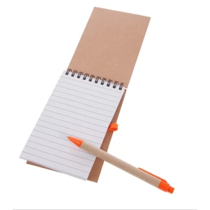Beležnica Eco2 s pisalom - oranžna