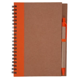 Beležnica Eco3 s pisalom - oranžna