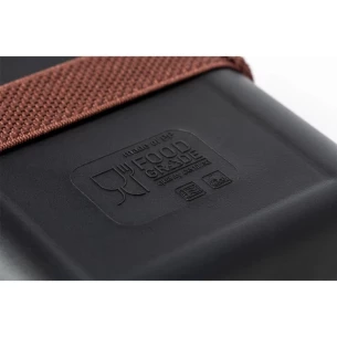 Škatla za zajtrk 1 L, pokrov iz bambusa - Črna