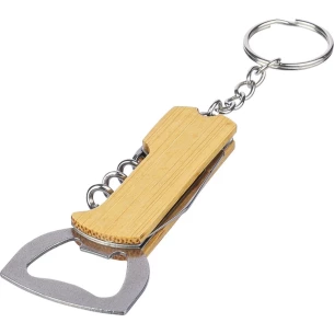 Bambusov obesek za ključe 3 v 1 - rjav