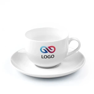 SIMPLE skodelica s podstavkom 220 ml - Črna