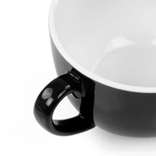 SIMPLE skodelica s podstavkom 220 ml - Črna