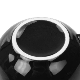 SIMPLE skodelica s podstavkom 220 ml - Črna