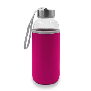 Steklena steklenica 420 ml Bob – fuksija