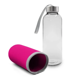 Steklena steklenica 420 ml Bob – fuksija