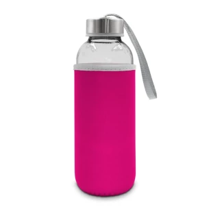 Steklena steklenica 420 ml Bob – fuksija
