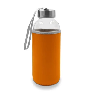 Steklena steklenica 420 ml Bob – oranžna