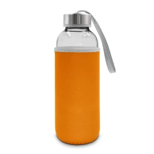 Steklena steklenica 420 ml Bob – oranžna
