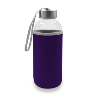 Steklena steklenica 420 ml Bob – vijolična