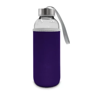 Steklena steklenica 420 ml Bob – vijolična