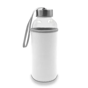 Steklena steklenica 420 ml Bob – bela