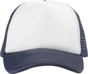 Kepica z napisom Trucker - Mornarsko modra/bela