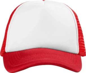 Kapa z napisom Trucker - Rdeča/bela