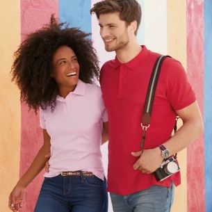 Ženska polo majica Fruit Of The Loom Premium - siva