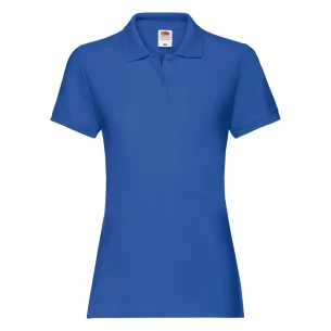 Ženska polo majica Fruit Of The Loom Premium - modra