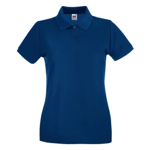 Ženska polo majica Fruit Of The Loom Premium - mornarsko modra