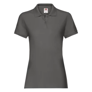 Ženska polo majica Fruit Of The Loom Premium - Graphite