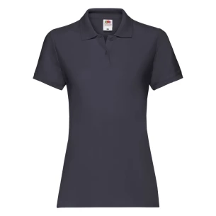 Ženska polo majica Fruit Of The Loom Premium - temno mornarsko modra