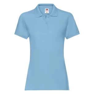 Ženska polo majica Fruit Of The Loom Premium - modra