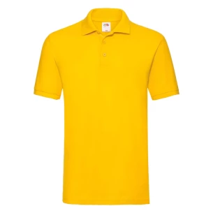 Polo majica Fruit Of The Loom Premium - Temno rumena