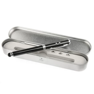 Kroglično pero v ohišju Laser - črno