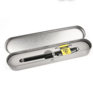 Kroglično pero v ohišju Laser - črno